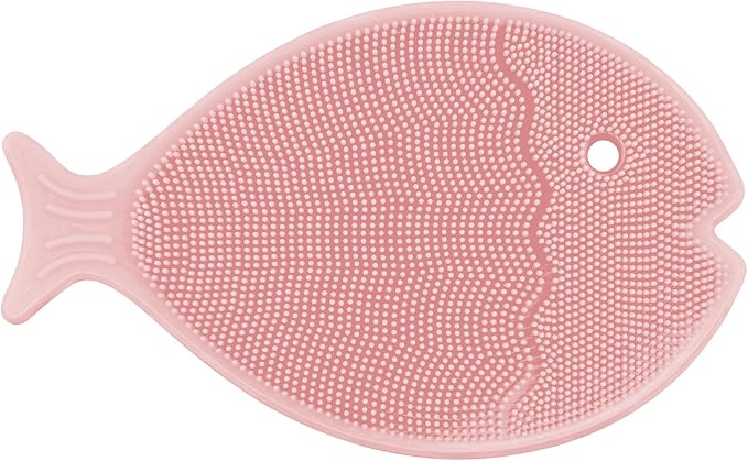 Innobaby Bathin Smart Silicone Cradle Cap Brush for Baby, Essential for Dry Skin & Eczema, Silicone Scrubber & Gentle Exfoliator with Suction Handle, Quick Dry Food Grade Silicone, Pink