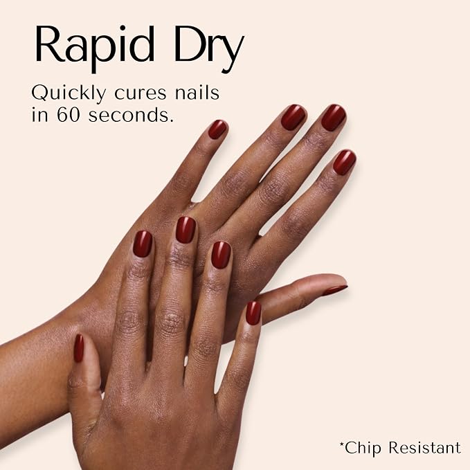 Semi Cured Gel Nail Strips Stickers Wraps | UV Nail Polish That Pops In Color (Red Cherry) For Women & Short Nails & Long Nails (Ami Amour)