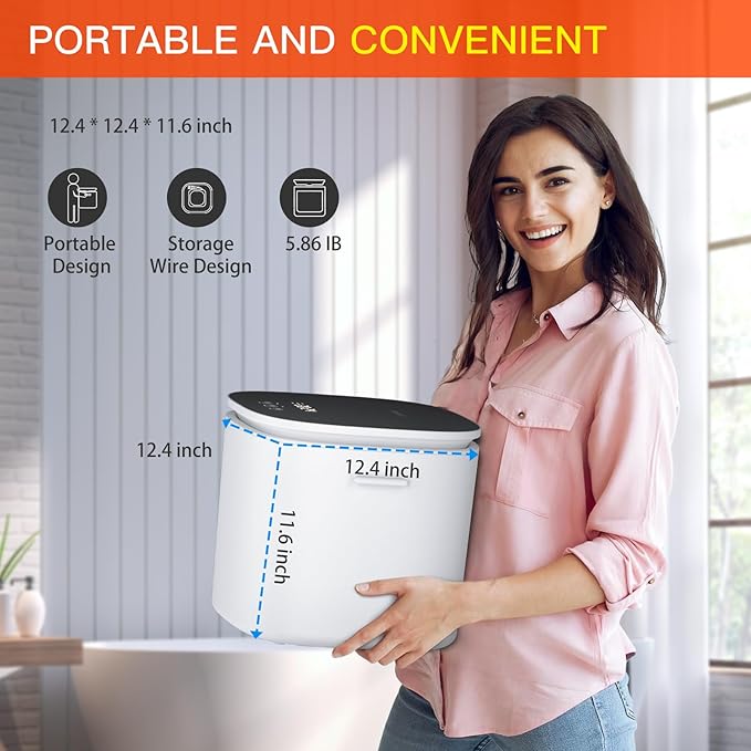 DOACE Towel Warmer Bucket, Medium Size Towel Warmers with Auto Keep Warm, Heat Time 20/40/60 Min Adjustable and Delay Time Up to 24 Hours, Hot Towel Warmer for Bathroom, Ideal Gift for Valentine's Day
