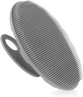 INNERNEED Silicone Body Cleansing Brush Exfoliating Scrubber, Gray | Gentle Massage, Deep Clean, Hygienic Shower Scrub Brush Soft Bristles for All Skin Types, Easy to Hold