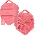 SILKLE Silicone Body Scrubber Exfoliator, Shower Scrubber & Silicone Loofah | Exfoliating Body Scrubber, Non-Slip Grip - Silicone Bath Brush & Shower Brush for Body, Quick-Rinse One-Piece Design - Pink