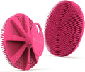 Silicone Body Scrubber, BEAUTAIL Gentle Exfoliating Shower Brush for Body | Hygienic Silicone Loofah, Easy-Grip Handle, Soft Bath Essential Scrubber for Sensitive Skin, Women, Men & Kids, 1 Pack, Rose