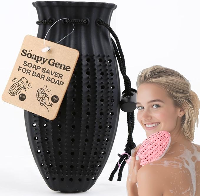Soap Saver Bag, Gentle Exfoliating Loofah Pouch, Soap Sleeves for Bars, Exfoliating Bag, Bar Soap Pouch, Soap Savers for Bar Soap, Mesh Soap Bags for Soap Bars, Soap Bar Bag, Silicone Body Scrubber