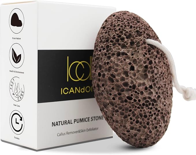 ICANdOIT-17.71Inch Natural Boar Bristles Anti-Slip Long Handle Bath Brush,Bent Handle Shower Scrubber for Exfoliating,Shower Back Brush,Exfoliation Set with Pumice Stone(2 Pack)