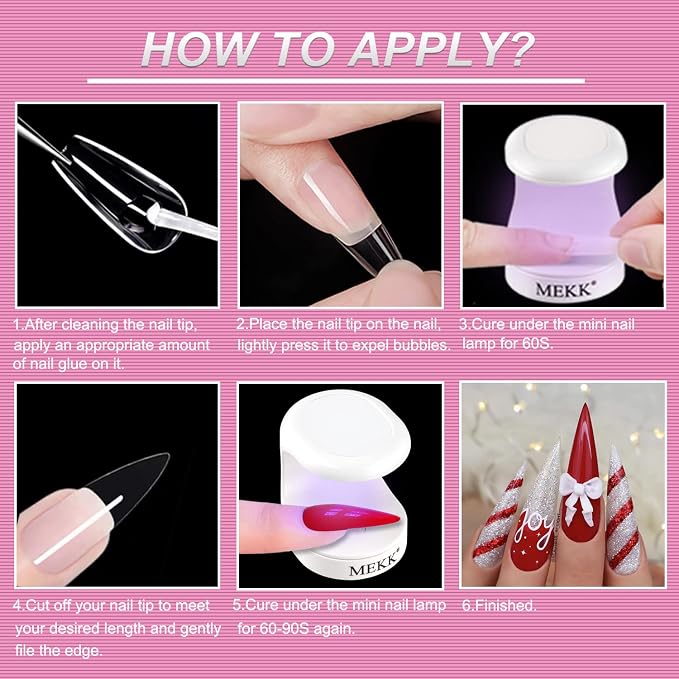 MEKK Mini UV Light for Gel Nails,16W Single Finger UV LED Nail Lamp,Portable Small Professional Flash Cure Lamp,Compact Design for Home and Salon - White