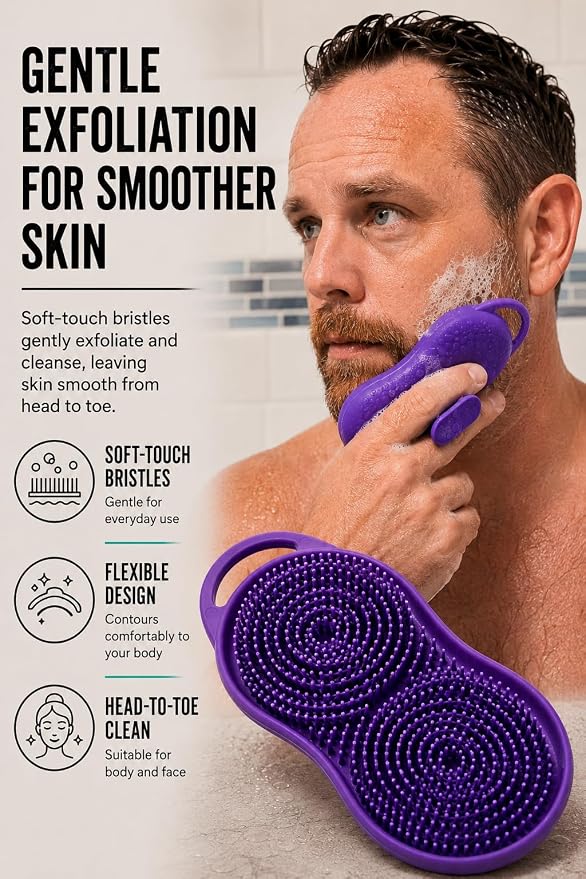 MOOFAH™ Body Scrubber- Deep Cleansing, Gentle Exfoliation for Smoother Skin-Quick-Dry, Durable Design for Everyday Use-Made in USA