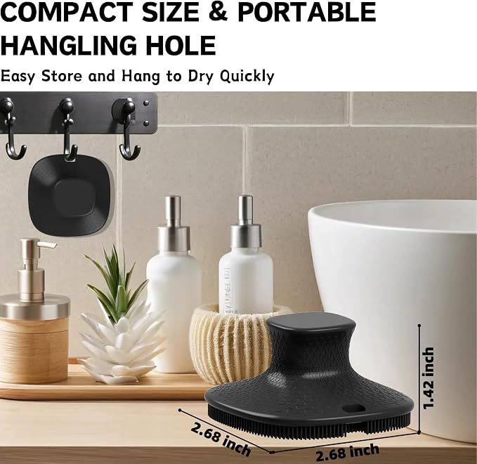 Face Scrubber, Gentle Pore Scrubber Silicone Face Exfoliating Scrubber, Face Wash Brush Manual Waterproof Cleansing Skin Care Face Scrub Wash Brushes for Men and Women