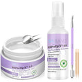 SAVILAND Nail Glue Gel & Nail Glue Remover: Quick Press on Nails Remover 30 g U V Glue Solid Hard Gel for Nails with Cuticle Pusher and Manicure Tools Long Lasting Castor Oil VE Supplies Tech