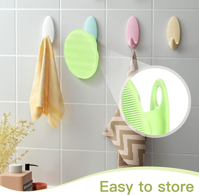 INNERNEED Silicone Body Cleansing Brush Exfoliating Scrubber, Green | Gentle Massage, Deep Clean, Hygienic Shower Scrub Brush Soft Bristles for All Skin Types, Easy to Hold