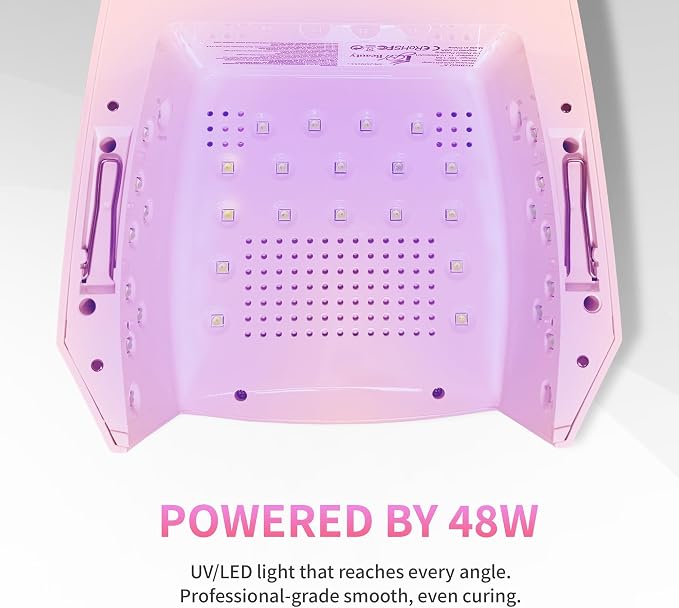 Hybrid - X Nail Lamp – 48W UV/LED Nail Dryer, Wireless Rechargeable, Smart Timer, Removable Tray, Cordless Gel Nail Lamp for Manicure Pedicure