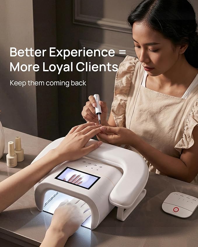 AI UV LED Nail Lamp for Gel Nails - O NAIL Smart Precision Scan Reduces UV Exposure, 109 LED Nail Dryer with HD Display, 2X Fast Curing Light for Professional Salon & Home (Battery Not Included)