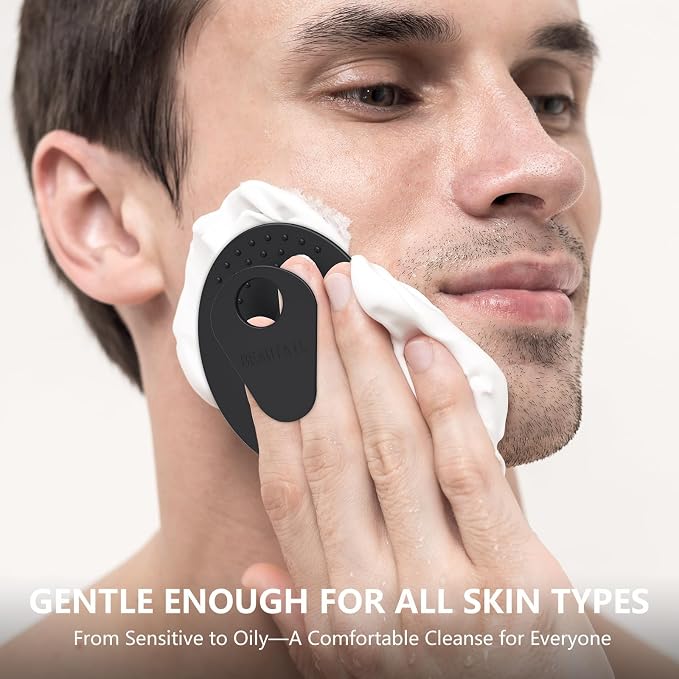 Silicone Face Scrubber 4 Pack, BEAUTAIL Manual Facial Cleansing Brush | Gentle Face Scrubber Exfoliator for Sensitive Skin, Skin Care Exfoliating Face Brush for Men and Women, Assorted Colors