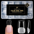 TOMICCA Medium Square Nail Tips 240Pcs 15 Sizes Pre-shaped Nail Extension for Gel Tips, Ultra Matte Acrylic Fake Nails for Beginners and Professionals, Home DIY Nail Salon, Wedding