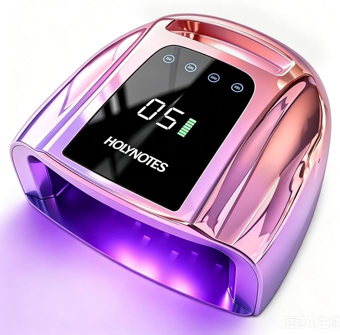 UV Nail Lamp, 96W Cordless Professional Rechargeable UV LED Portable Lamp, 4 Timer Setting and Smart Sensor Gel Nail Dryer, Ideal for Training, Nail Art Practice, Home & Salon