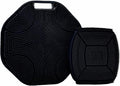 Silicone Body Scrubber & Face Scrubber Set, Shower Scrubber with Soft Bristles, Non-Slip Scrubbies for Body, Face Scrubber Exfoliator for Sensitive Skin(Black+Black)