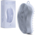 MainBasics Silicone Body Scrubber Dual-Sided, Frosted Sky, Scalp | Shower Scrubber and Scalp Massager, Gentle Silicone Loofah Alternative for Deep Clean