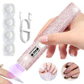 Handheld UV Light for Gel Nails, Glitter UV Nail Lamp, Cordless Portable Mini Gel Nail Lamp for Fast Curing, Rechargeable LCD Polish Nail Dryer for DIY Manicure Decor - Pink Diamond
