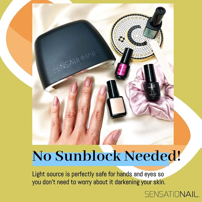 Sensationail Gel LED Nail Lamp, At Home Nail Polish, Fast Curing, Smart Sensor, Chrome Finish, Durable Cord, Salon Quality, 30 Seconds, Automatic Curing Manicures, Ideal for Beginners, 1 Count