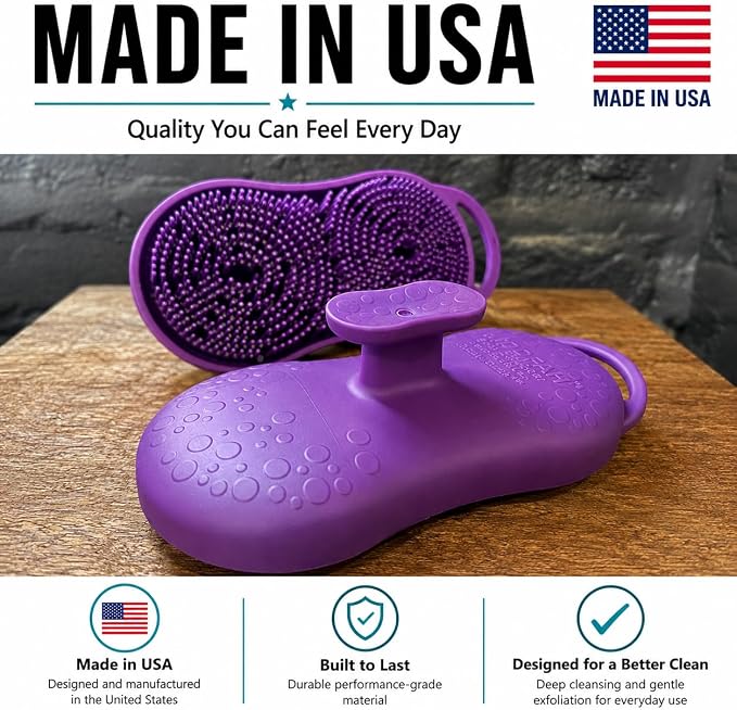 MOOFAH™ Body Scrubber- Deep Cleansing, Gentle Exfoliation for Smoother Skin-Quick-Dry, Durable Design for Everyday Use-Made in USA