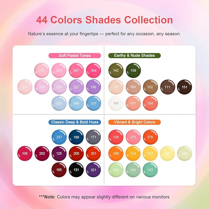 phoenixy 86Pcs Gel Nail Polish Kit with U V Light and Nail Drill, 44 Color Gel Polish Starter Kit with 6pcs Top Base Coat Manicure Tools Complete Nail Set Gifts for Women