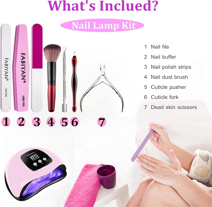 BIGBEAR UV Light for Nails,UV LED Nail Lamp for Gel Polish, Fast Nail Dryer | 48W with Automatic Sensor, 3 Timer Setting, Small and Portable, LED Nail Light for Fingernail and Toenail