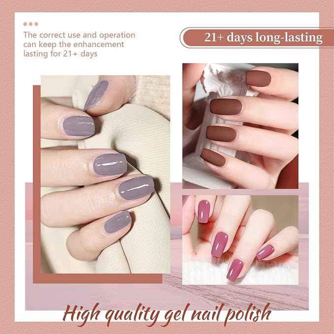 JODSONE Gel Nail Polish Kit with U V Light 32 Color Soak Off Base&Top Glitter Coat Gel Polish for DIY Manicure Lovers