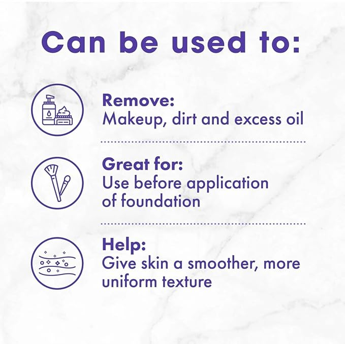 Buf-Puf Gentle Facial Sponge, Dermatologist Developed, Removes Deep Down Dirt & Makeup That Causes Breakouts and Blackheads, Reusable, Exfoliating, 3 Count