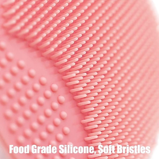 Silicone Facial Cleansing Brush - 4 Pack Face Scrubber & Exfoliator for Deep Cleaning, Soft Brush, Blackhead & Acne Pore Care