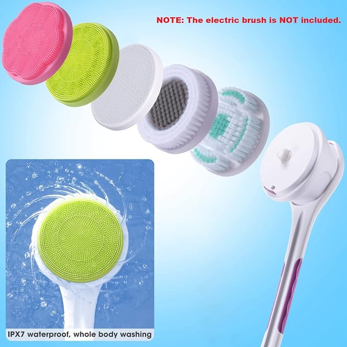 SoulBay Replacement Brush Head Attachments for SoulBay Electric Body Brush | Inter-Changeable, 5 Pieces