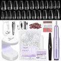 SAVILAND Advanced Gel Nail Kit: Salon Grade Nail Kit with Portable Light Short Coffin Nail Tips 500 Pcs 12 Sizes 30 Days Long-Wear Nail Kit Acrylic Set with U V Nails Glue Nail Lamp Drill DIY At Home | with Portable Light Short Coffin 500 Pcs 12 Sizes ...