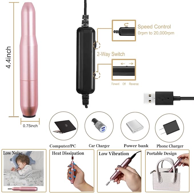 2026 Upgrad 116 PCS Portable Electric Nail Drill with 120W UV LED Nail Lamp Set,Gel Light Drill Kit,Acrylic Nails Gel Polishing Shape Tools Supplies Set,Manicure Pedicure Nail Files DIY