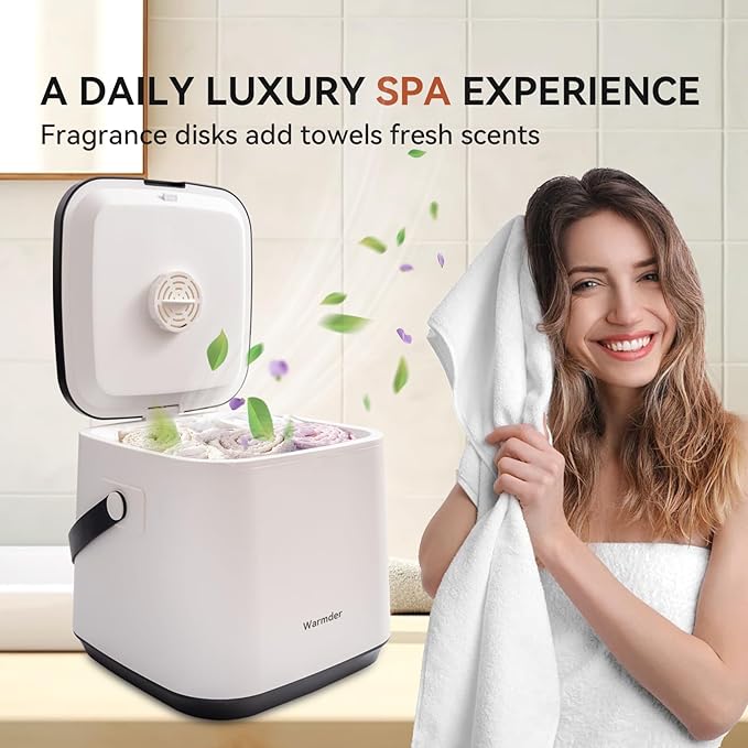 Upgraded Portable Towel Warmer Bucket, 14L Towel Warmer for Bathroom Rapid Heating, Adjustable Timer & Delay Function, Auto Shut-Off, Child Lock, Fits 40x70 Towels, Blankets Bathrobe