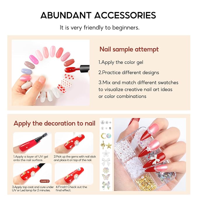 Peacecolor 65PCs Gel Nail Polish Kit with U V Light and Drill, 35 Colors Gel Nail Kit 5PCs Matte/Glossy/Glitter Top Base Coat Nail Rhinestones Manicure Tools Starter Kit Gifts for Women DIY