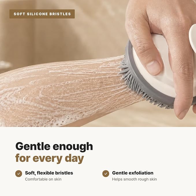 DOWMI Silicone Body Scrubber, Soft Shower Brush Loofah Alternative