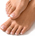 MelodySusie 32Pcs Semi Cured Gel Toe Nail Strips, No LED Lamp Needed | White French Tips, Pedicure Stickers for Toes,Salon Quality,Long Lasting,Easy Apply & Remove,Nail File&Wooden Stick