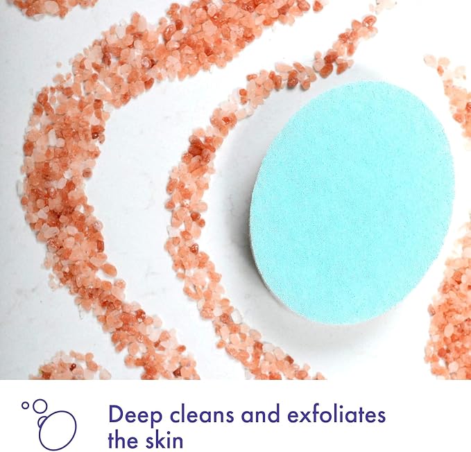 Buf-Puf Body Sponge, Bath Sponge, Dermatologist Developed, Cleanses Skin of Dirt, and Excess Oil, Reusable, Exfoliating, 4 Count