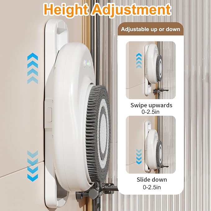 Electric Body Brush, Wall-Mounted Body Brush with Soft Bristles, Rechargable Body Shower Brush for Cleansing, Brushing, Massaging, with Bath Brush Heads,Presents for Women Men Relaxation at Office
