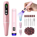 MelodySusie PC90G Cordless Nail Drill & P-Art01R Handheld UV Lamp | Starter Kit for Manicure, Acrylic Nails & Gel Polish, Portable for Home, Salon & Travel, Beginner Essential Set Pink