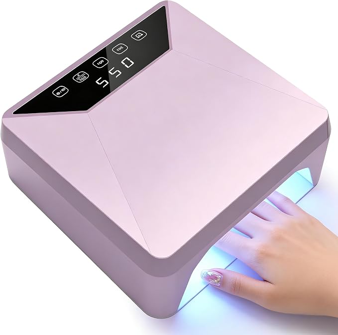 78W UV LED Nail Lamp with Adjustable Telescopic Stand, Corded Nail Dryer for Gel Nails, 39 LEDs, 30/60/99/180s Timers, Removable Base for Home & Salon