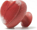 Heart Face Clean Pro⁺ - Electric Silicone Facial Scrubber for Acne with 7000+ Sonic Pulses - IPX7 Waterproof Rechargeable Exfoliator with Slip-Free Grip, 3 Speed Settings & Phthalate-Free - Cherry
