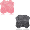 Shower Foot Scrubber, Shower Foot and Back Scrubber with Suction Cups, Shower Silicone Foot Washer for Exfoliating Massage（Grey&Pink）