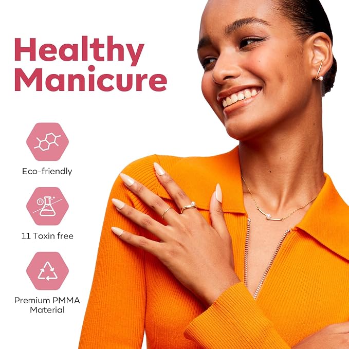 modelones X Nail Gel Kit , Solid Glue Prep Dehydrator UV Light Clipper | 510Pcs Nail Tips Almond Upgrade 15Sizes Medium Almond Press on Tips Etch for Easy Extension DIY Women Gift