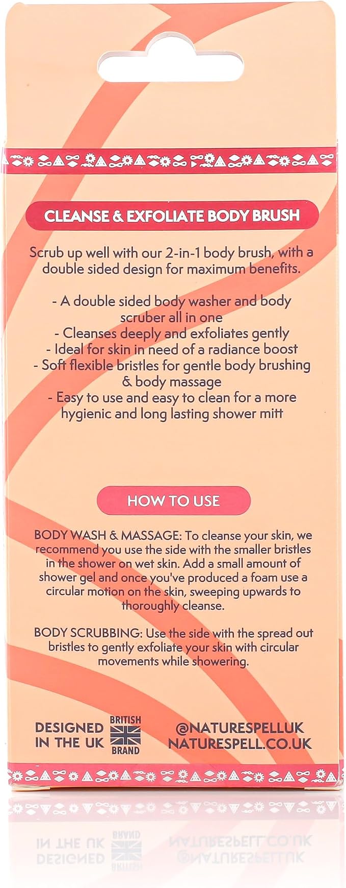 Nature Spell Silicone Body Scrubber, Gentle & Waterproof, for All Skin Type | Dual-Sided Exfoliator & Cleansing Brush, Improves Blood Circulaion and Soothes Skin