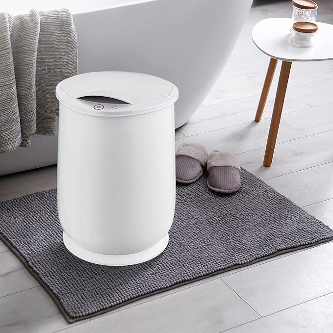 Giantex Towel Warmer Bucket for Bathroom, Portable Spa Hot Towel Heater, Flip-top Lid, Fragrance Holder, Auto Shut Off, 21L Large Capacity Towel Warmer Fits up to 2 Oversized Towels Bathrobes (White)