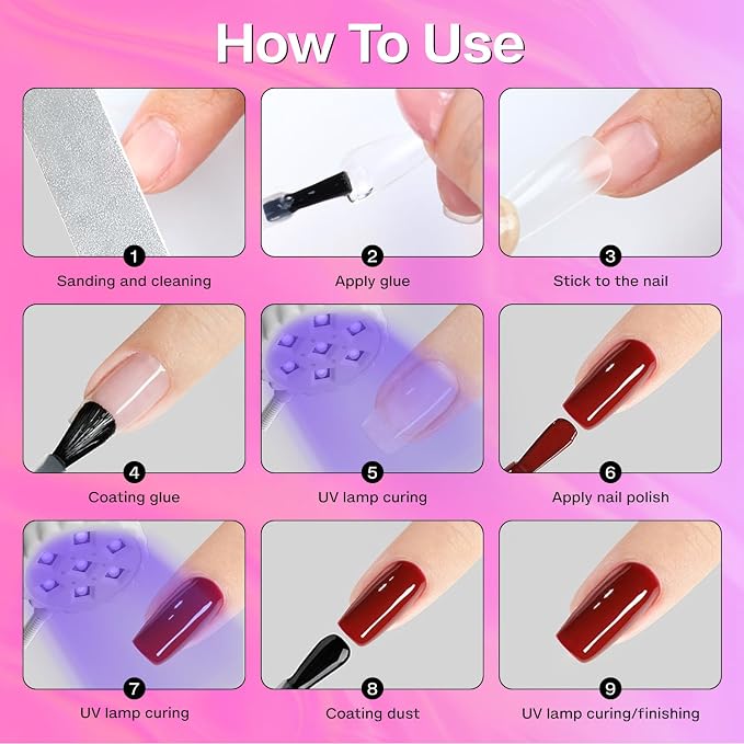 LIORA UV LED Nail Lamp: Portable USB 6W Flexible Gooseneck Desk Lamp with Clamp, Flash Cure Gel Nail Dryer for Home DIY & Salon Use