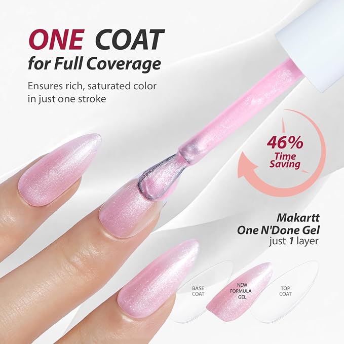 Makartt Pink Gel Nail Polish Set 15ML : 6 Sheer & Shimmer Colors | Large Capacity, High-Gloss, Light Soft To Dark, Soak Off, UV/LED Lamp Required, Home & Salon DIY