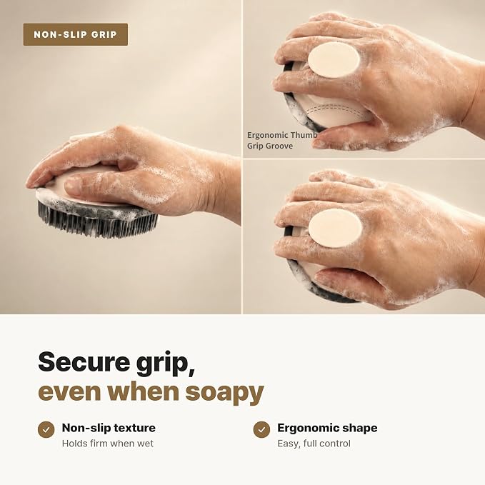 DOWMI Silicone Body Scrubber, Soft Shower Brush Loofah Alternative