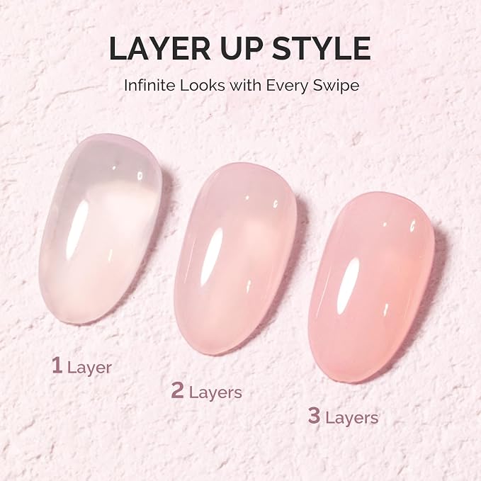 MelodySusie Jeweliver Nude Gel Nail Polish, 0.5Fl.oz Milky Gel Polish Pastel Color Soak Off UV LED Light Cure Gift for Women Manicure Nail Art DIY at Home JM08