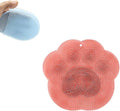 2 PC Silicone Body Scrubber Set,Foot Scrubber in Shower and Hand Held Silicone Face/Body Scrubber,Soft Wash Mitt,Shower Foot Scrubber Mat,Deep Cleaning Foot Brush Exfoliating Massage Cleaner (Pink)