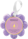 Spongellé French Lavender Wild Flower Bath Sponge | Built-in Body Wash & Body Scrubber, Shower Loofah Sponge for Women | 14+ uses